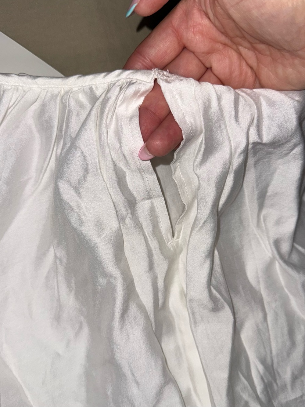 H&M OVERSIZED TIE-DETAIL BLOUSE - SIZE M - Picture 11 of 12